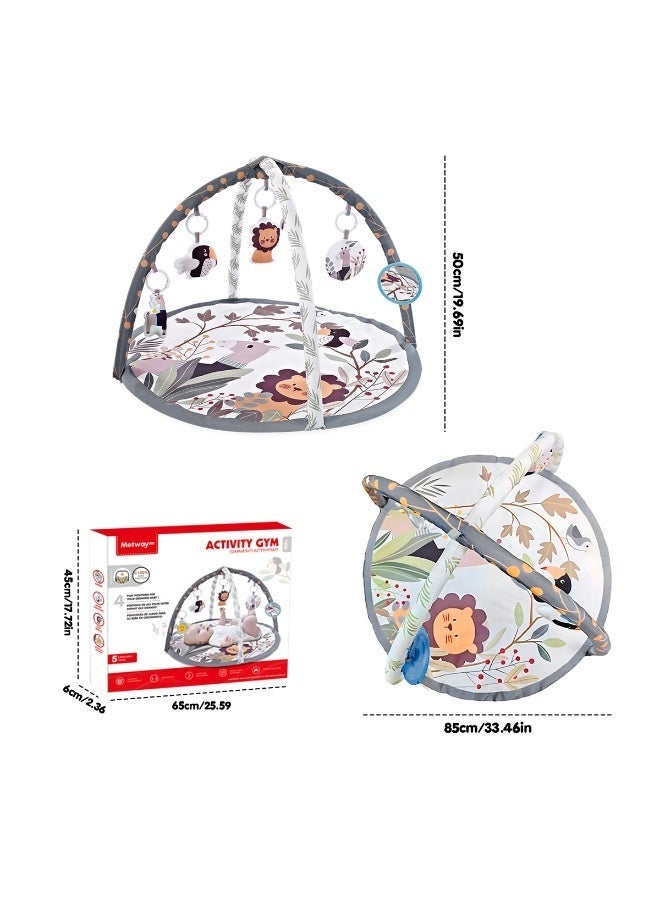 أسيف مرساة رياضية للأطفال مع إضاءة وموسيقى | مسطحة للألعاب والتنمية الحسية والحركية للرضع من عمر 2 أشهر فما فوق | تصميم حيوانات ذوو ألوان زاهية - Image 4